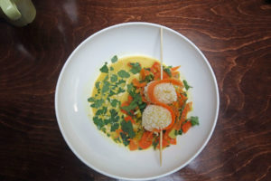 Gericht vom Foodbloggercamp mit Knödelinos